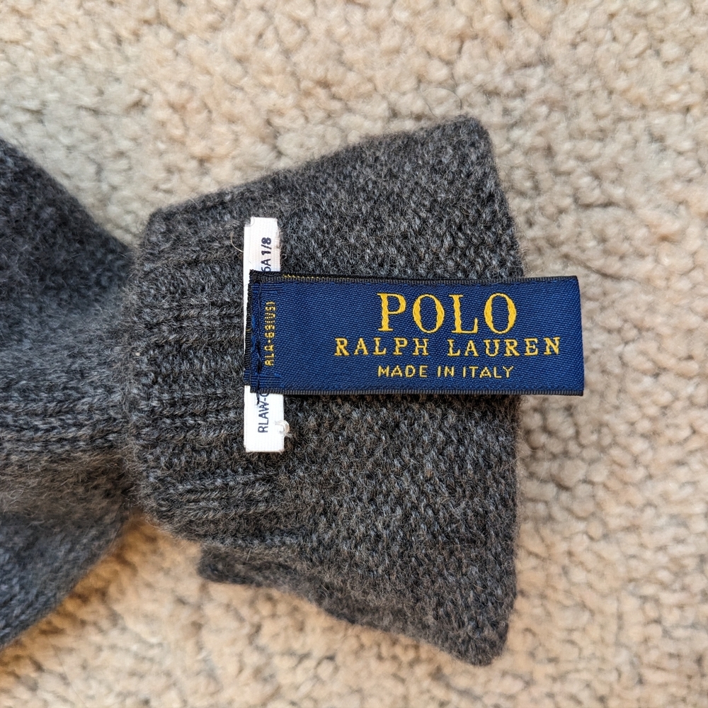[Polo Ralph Lauren] 100a% Cashmere Touch Cable Knit Gloves Made in Italy - Picture 2 of 4